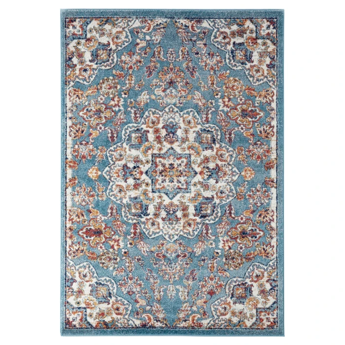 Amer Alexandria Prescott Blue Medallion Area Rug 8'9"x11'9"
