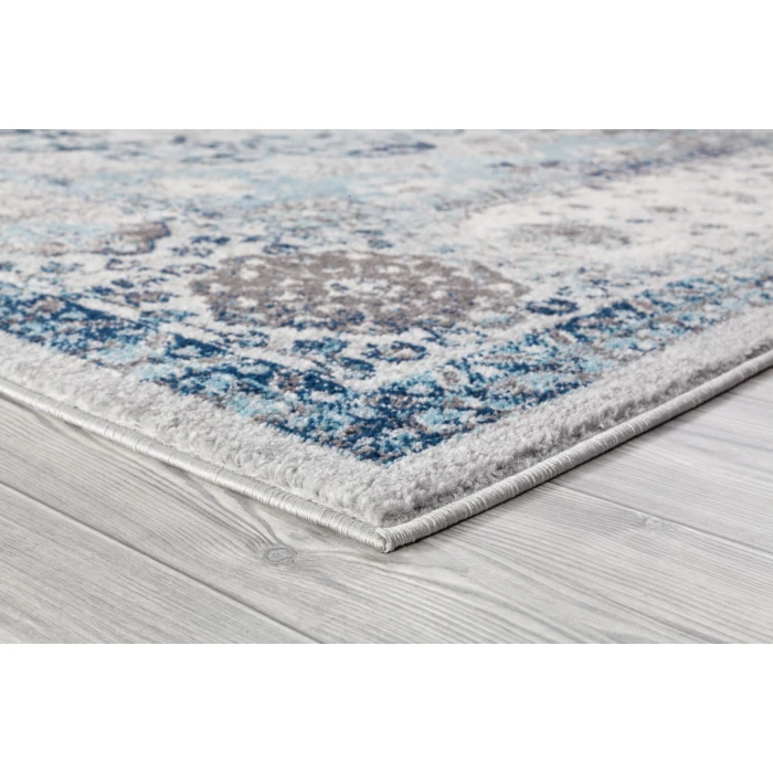 Amer Alexandria Loftus Gray Bordered Runner Rug 2'6"x10'3"