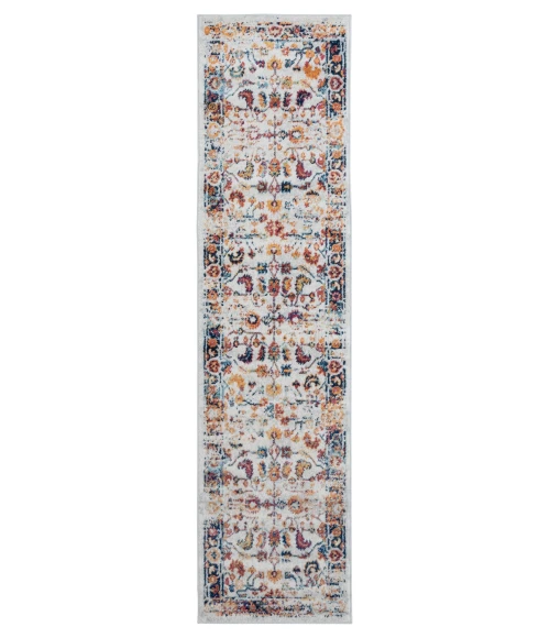 Amer Alexandria Cochise Orange Bordered Runner Rug 2'6"x10'3"