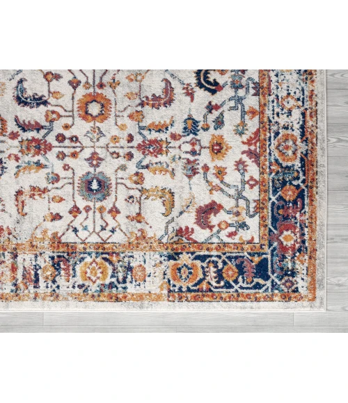 Amer Alexandria Cochise Orange Bordered Runner Rug 2'x6'