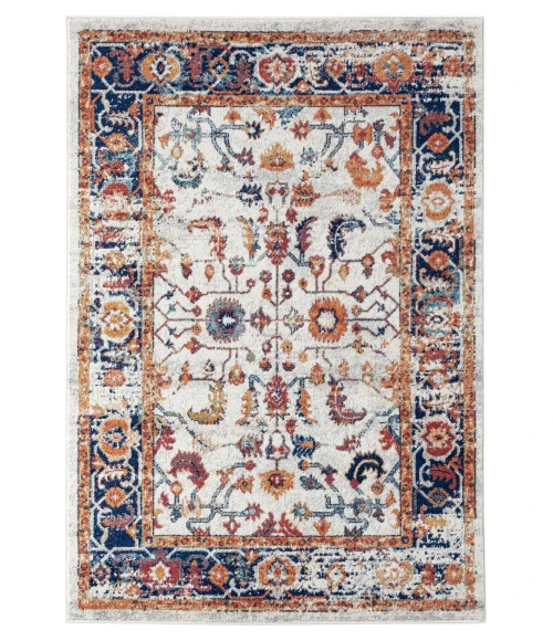 Amer Alexandria Cochise Orange Bordered Area Rug 2'x3'