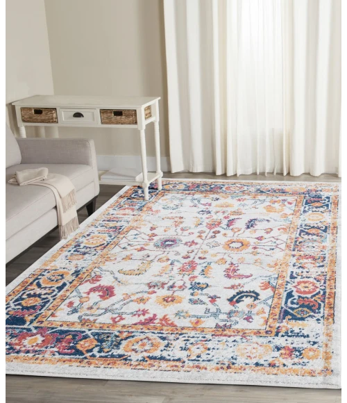 Amer Alexandria Cochise Orange Bordered Area Rug 2'x3'