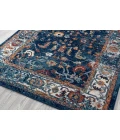 Amer Alexandria Cochise Blue Bordered Runner Rug 2'x6'