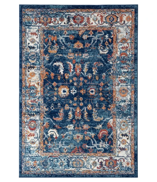 Amer Alexandria Cochise Blue Bordered Area Rug 2'x3'