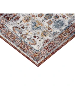 Amer Alexandria Xyryl Brown Floral Runner Rug 2'6" x 10'3"