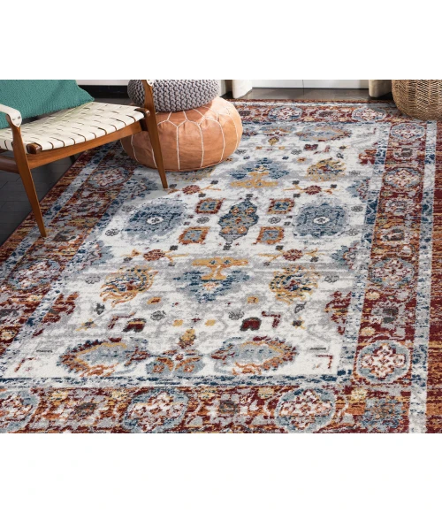 Alexandria Xyryl Brown Floral Area Rug