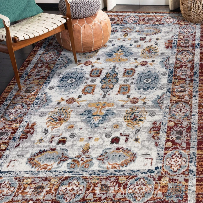 Alexandria Xyryl Brown Floral Area Rug