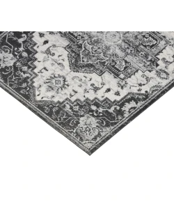 Amer Alexandria Yana Ivory Medallion Runner Rug 2' x 6'