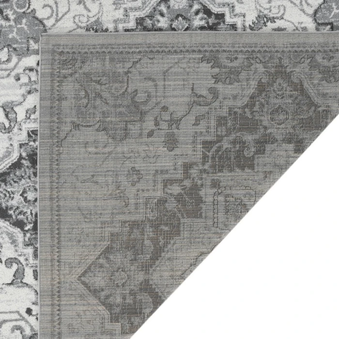 Alexandria Yana Dark Gray Medallion Area Rug