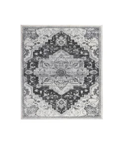 Amer Alexandria Yana Dark Gray Medallion Rug 7'9" x 9'9"