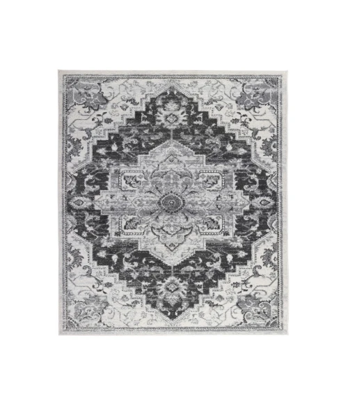 Alexandria Yana Dark Gray Medallion Area Rug