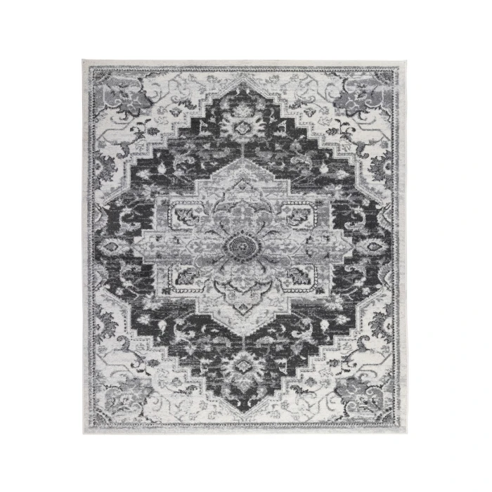 Alexandria Yana Dark Gray Medallion Area Rug