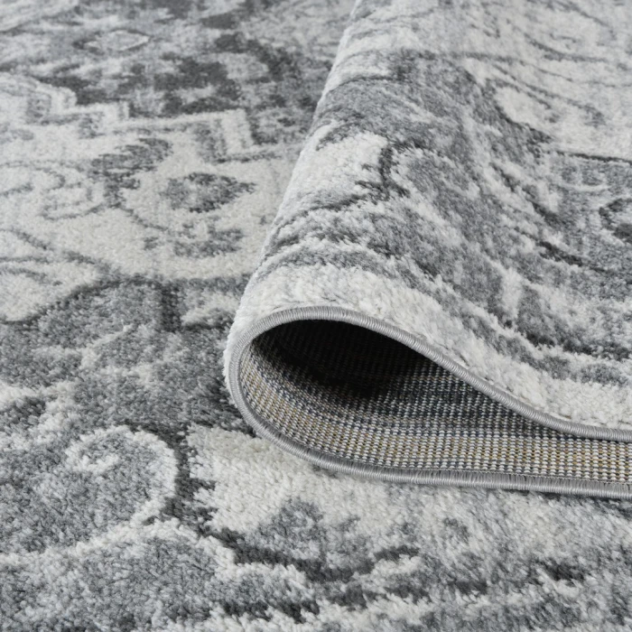 Alexandria Yana Dark Gray Medallion Area Rug