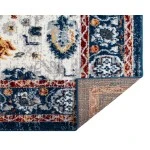 Amer Alexandria Xyryl Blue Floral Runner Rug 2'6" x 10'3"