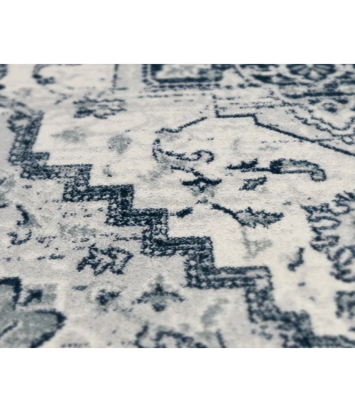 Alexandria Yana Deep Blue Medallion Area Rug