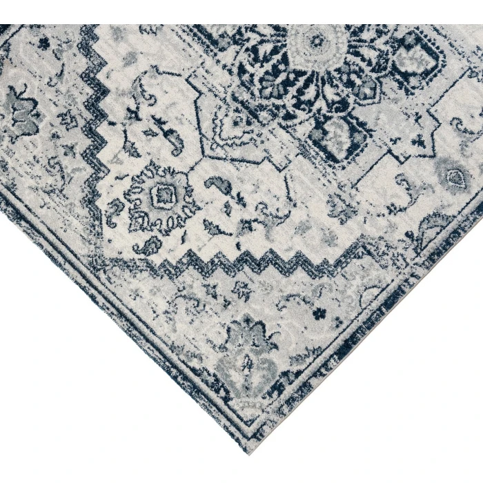 Alexandria Yana Deep Blue Medallion Area Rug