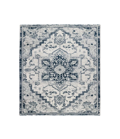 Alexandria Yana Deep Blue Medallion Area Rug