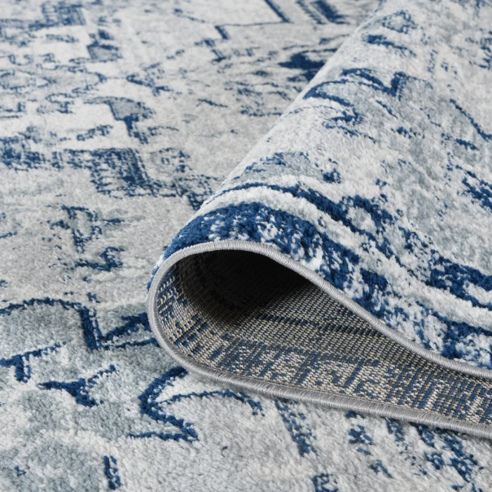 Alexandria Yana Deep Blue Medallion Area Rug
