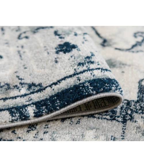 Alexandria Yana Deep Blue Medallion Area Rug