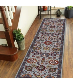 Amer Antiquity Sky Blue/Denim ANQ-15 2ft.6in. x 10ft. Rect. Rug