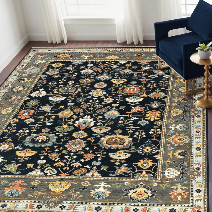 Amer Antiquity Navy Blue ANQ-16 12ft. x 15ft. Rect. Rug
