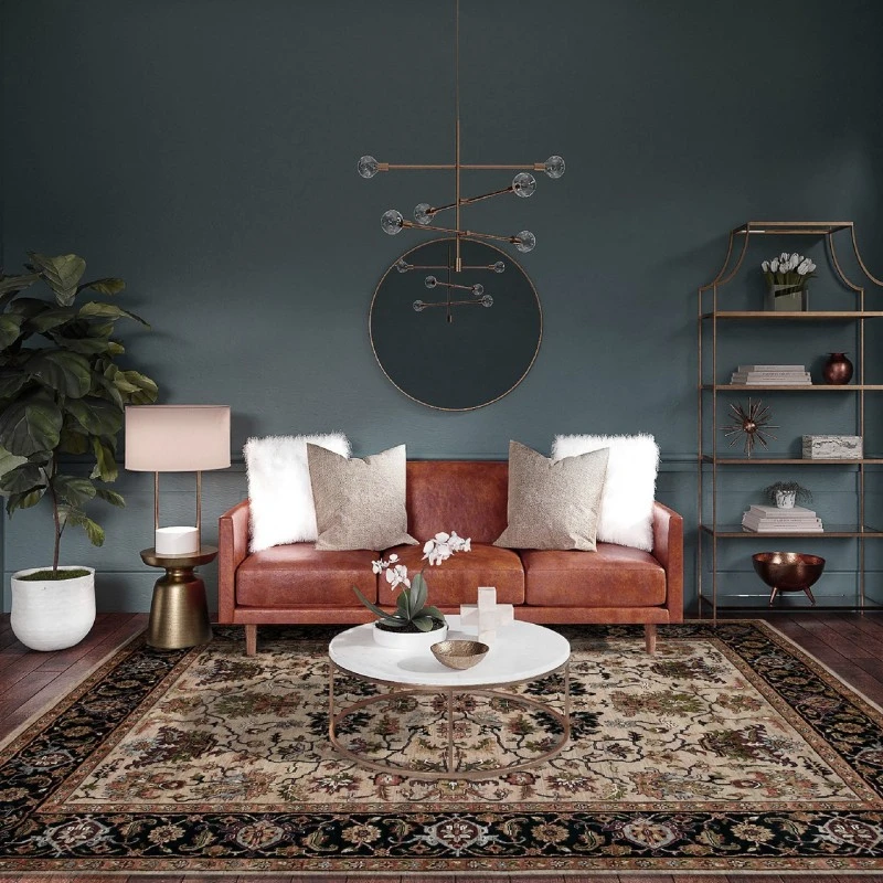 Amer Antiquity Camel/Blue ANQ-8 12ft. x 15ft. Rect. Rug