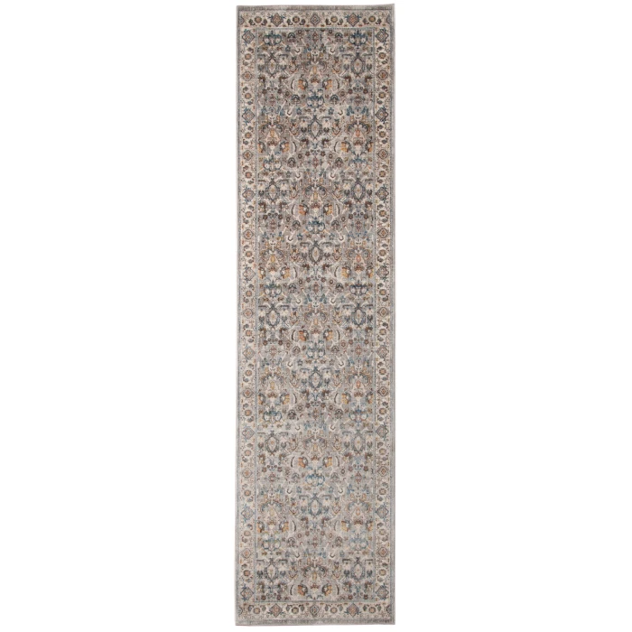 Amer Arcadia Nuulyn Gray Oriental Polyester Runner Rug 2'7"x10'