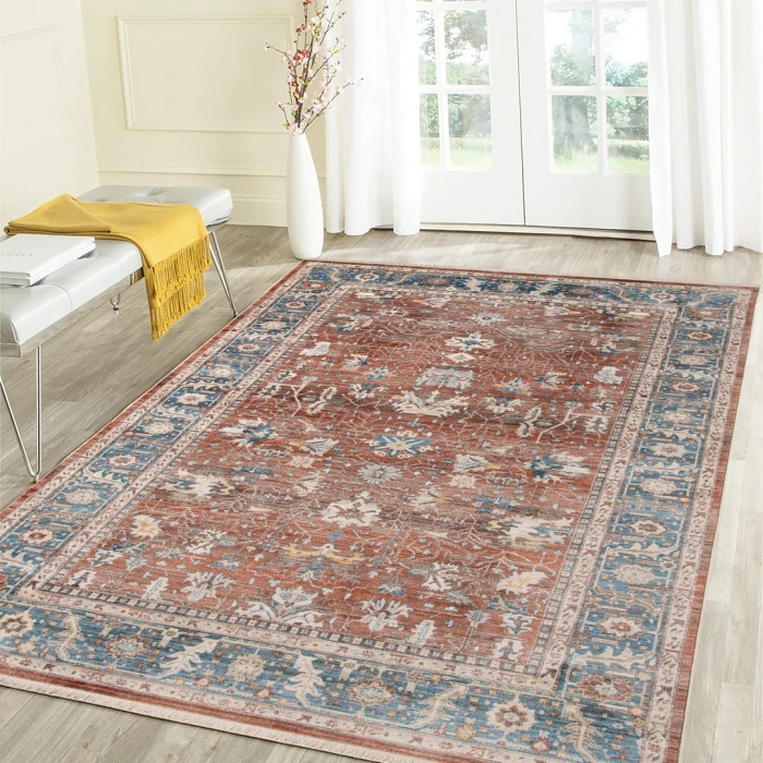 Amer Arcadia Northam Red Oriental Polyester Red Area Rug 9'1"x12'9"