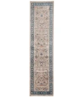 Amer Arcadia Northam Beige Oriental Polyester Runner Rug 2'7"x10'