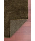 Amer Arizona Rye Solid Chocolate Brown Handwoven Wool Area Rug 5'x8'