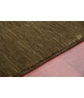 Amer Arizona Rye Solid Chocolate Brown Handwoven Wool Area Rug 5'x8'