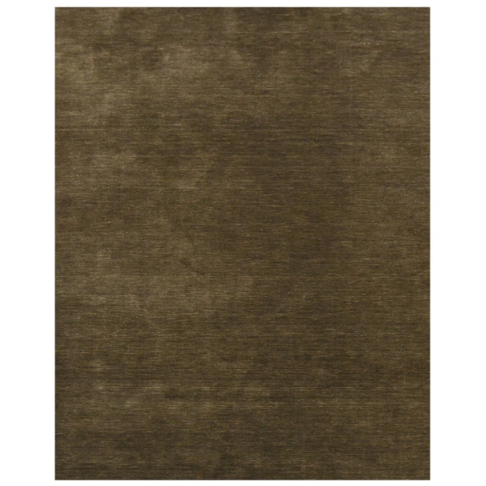 Amer Arizona Rye Solid Chocolate Brown Handwoven Wool Area Rug 4'x6'