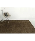 Amer Arizona Rye Solid Chocolate Brown Handwoven Wool Area Rug 5'x8'