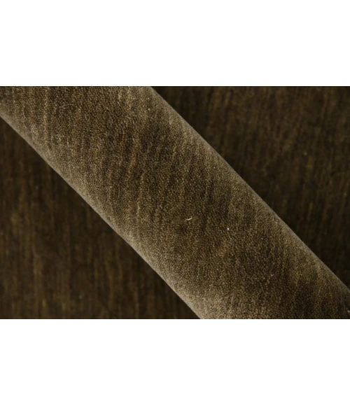 Amer Arizona Rye Solid Chocolate Brown Handwoven Wool Area Rug 5'x8'