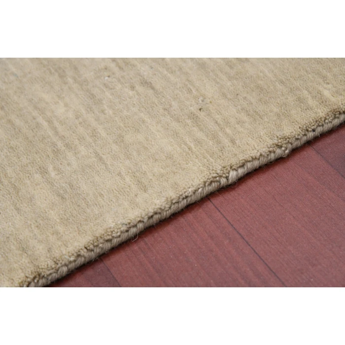 Amer Arizona Rye Solid Ivory Handwoven Wool Area Rug 4'x6'