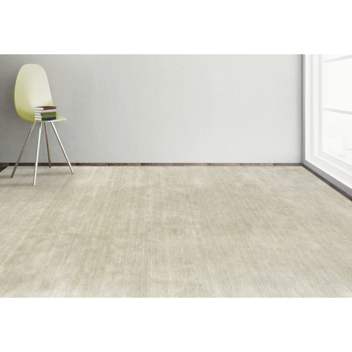 Amer Arizona Rye Solid Ivory Handwoven Wool Area Rug 4'x6'