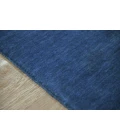 Amer Arizona Rye Solid Navy Blue Handwoven Wool Area Rug 5'x8'