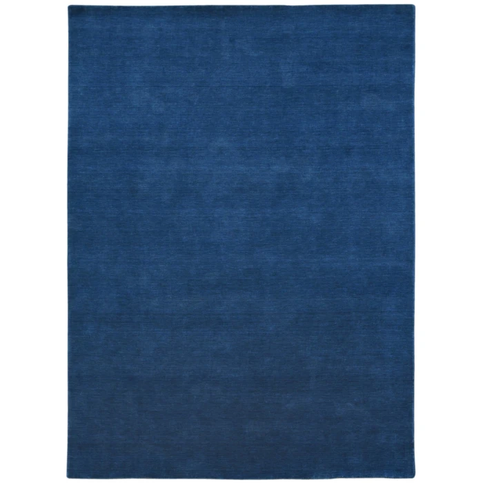 Amer Arizona Rye Solid Navy Blue Handwoven Wool Area Rug 5'x8'
