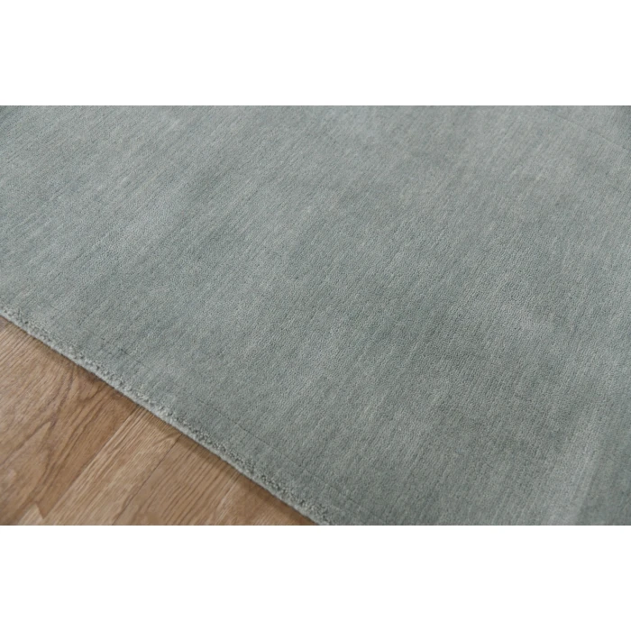 Amer Arizona Rye Solid Gray/Blue Handwoven Wool Area Rug 2'x3'