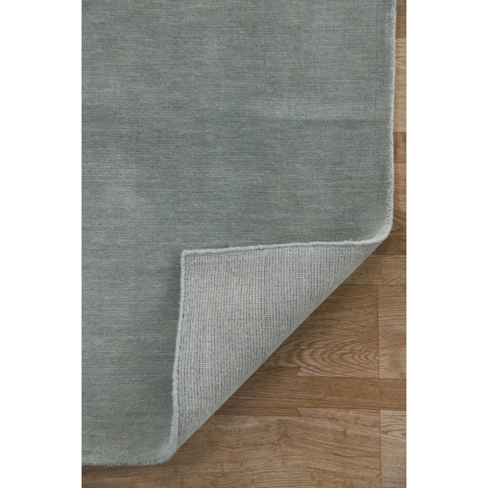 Amer Arizona Rye Solid Gray/Blue Handwoven Wool Area Rug 2'x3'