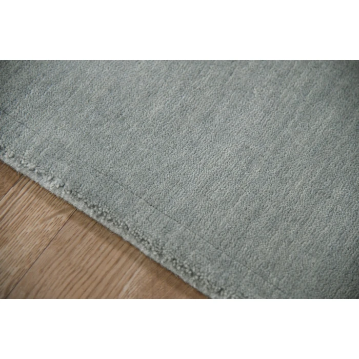 Amer Arizona Rye Solid Gray/Blue Handwoven Wool Area Rug 2'x3'