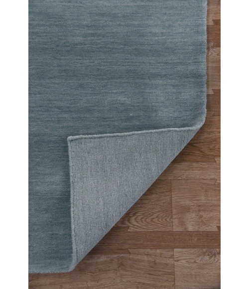 Amer Arizona Rye Solid Light Blue Handwoven Wool Area Rug 5'x8'