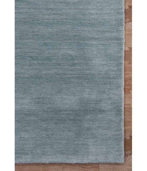 Amer Arizona Rye Solid Light Blue Handwoven Wool Area Rug 5'x8'