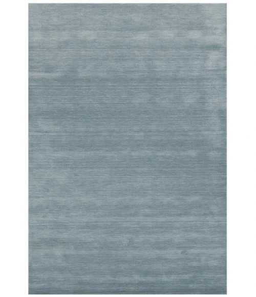 Amer Arizona Rye Solid Light Blue Handwoven Wool Area Rug 5'x8'
