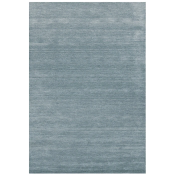 Amer Arizona Rye Solid Light Blue Handwoven Wool Area Rug 5'x8'