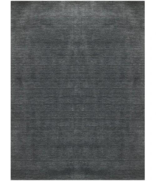 Amer Arizona Rye Solid Dark Gray Handwoven Wool Area Rug 5'x8'