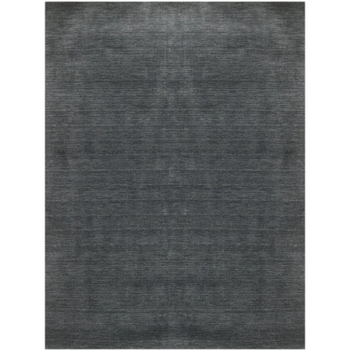 Amer Arizona Rye Solid Dark Gray Handwoven Wool Area Rug 4'x6'