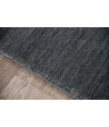 Amer Arizona Rye Solid Dark Gray Handwoven Wool Area Rug 5'x8'