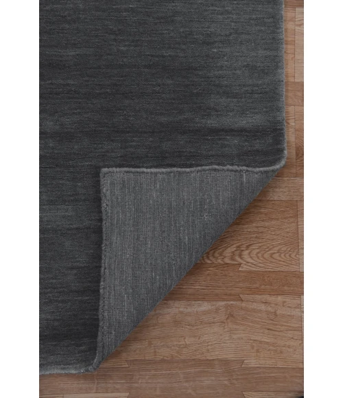 Amer Arizona Rye Solid Dark Gray Handwoven Wool Area Rug 5'x8'