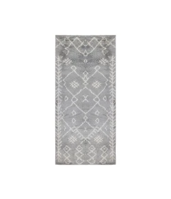 Amer Aspen Belen Gray/Ivory Geometric Runner Rug 2'2" x 10'